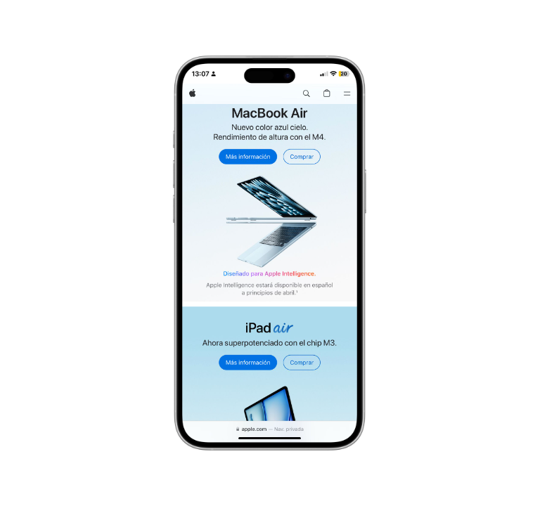 web apple responsive